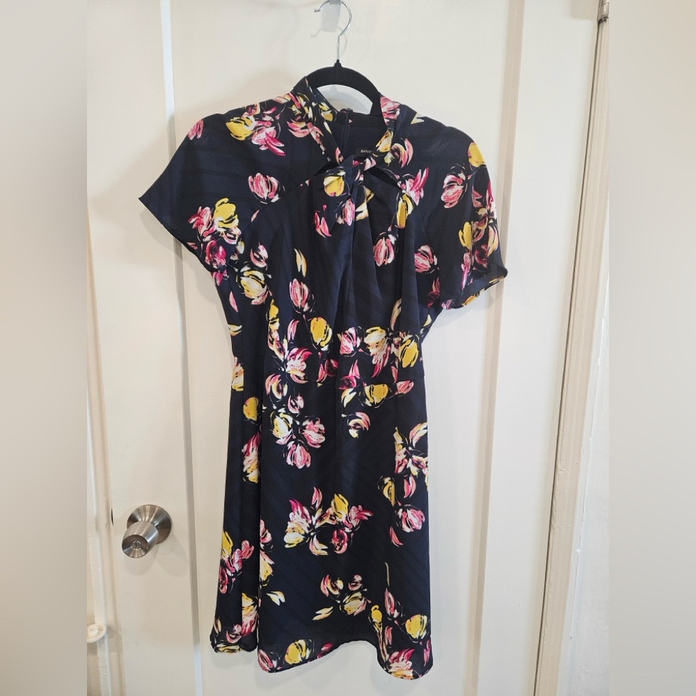 Banana Republic Navy Floral Dress